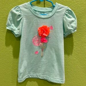 Teal top with florals!